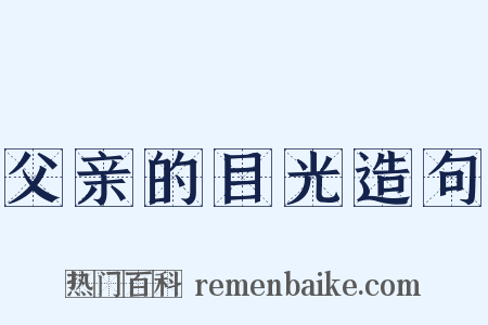 父亲的目光造句是什么意思的图片